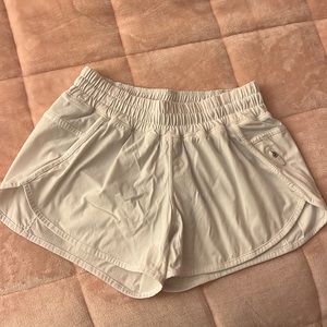 White LULULEMON shorts